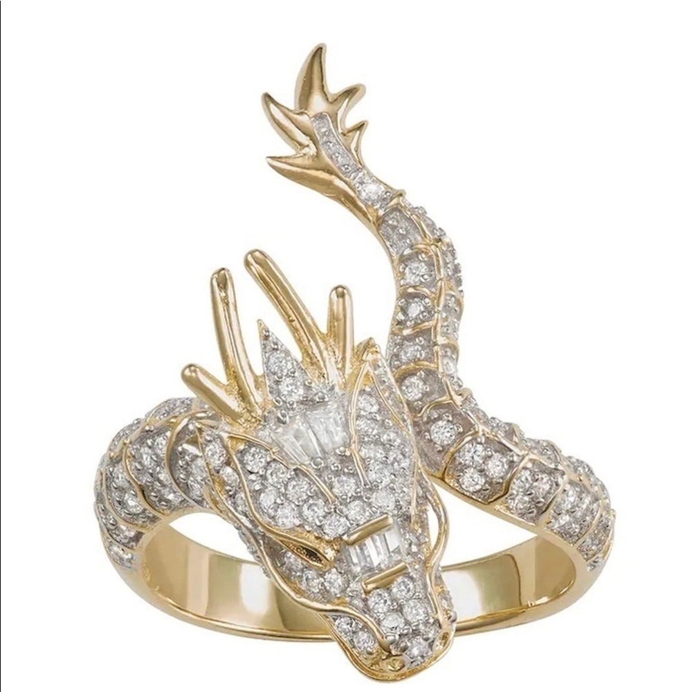 18KT Gold/.925 Sterling Silver 1 Carat Sapphire